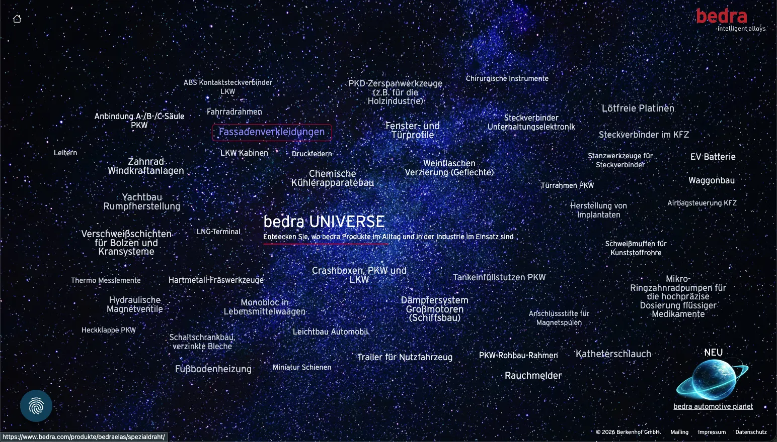 bedra Universe - Die Welt der Drahtanwendungen